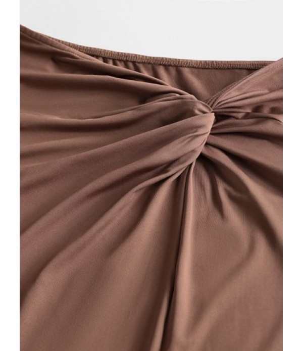 Twisted Split Midi Skirt Set