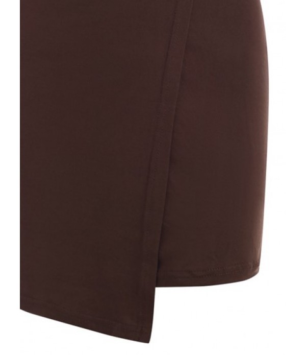 Halter Tie Wrap Midriff Flossing Two Piece Dress
