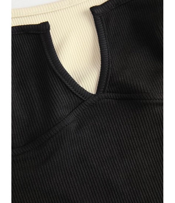 Two Piece Dress V Notched Twofer Camisole With Cinched Asymmetrical Skirt